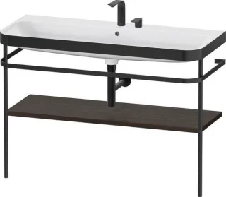 Duravit Happy D.2 Plus c-bonded Set mit Metallkonsole Nussbaum gebürstet Matt 1175x490x850 mm - HP47 HP4739E69690000