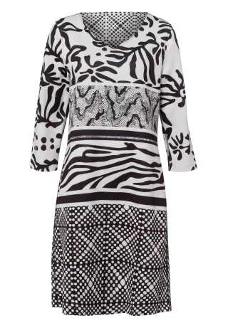 tuzzi - Wendekleid EBONY & IVORY im Mustermix schwarz/ecru - Gr. - 36