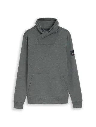 Tom Tailor - Snood Sweatshirt in Melange-Optik green mint grindle - Gr. - XXL