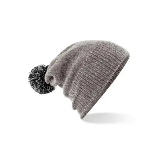 Beechfield - Mütze für Herren/Damen Unisex (Grau meliert/Schwarz)