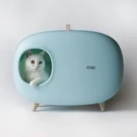 Purpurra Katzentoilette Makesure Katzentoilette geschlossenes Design, mit Katzenstreuschaufel