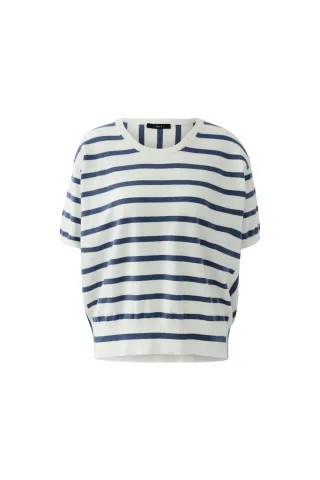 Oui - Pullover white blue - Gr. - 42