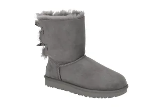 UGG 1016225 GREY BAILEY BOW II Damen Winterstiefel grau Lammfell Water-Resistant