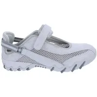 Allrounder by Mephisto Allrounder Sneaker Niro 68/61, Metallic-Leder mit offenem Mesh, Weiß, Klettschuh