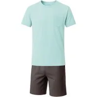 AM Legend Pyjama AM Legend Pyjama Shorty Schlafanzug Kurzarm T-Shirt + Hose (Shorty + Oberteil, 2 tlg)