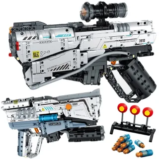 7809 / 7810 Military DIY Space Pistol Building Blocks Brics Set MOC Future Gun Assembly Model Kit Toys For Children Boys