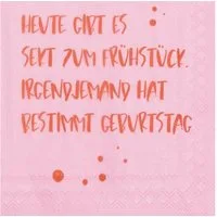 Räder Papierserviette Design Serviette Heute Gibt Es Sekt Zum Frühstück ... (20-teilig)