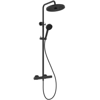 Ideal Standard Duschsystem Ceratherm T25+ Kopfbrause rund Silk Black, A8497XG A8497XG