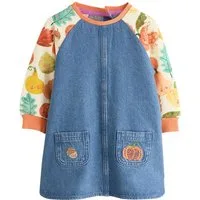 Next Jeanskleid Denim-Kleid mit Raglanärmeln (1-tlg)