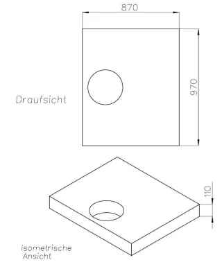 Neuesbad Wannenträger für GKI Migu Soft 100x90x3,5 SD 94197
