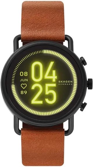 Skagen Falster 3 [inkl. Lederarmband braun] 42mm Edelstahlgehäuse schwarz