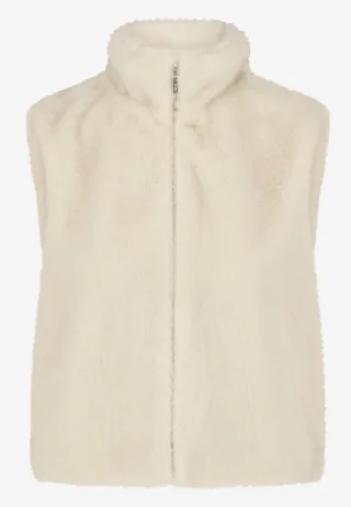 zero - Plüsch-Weste beige - Gr. - 42