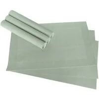 matches21 HOME & HOBBY Platzset Tischset BORDA 6er Grün Pastellgrün Tischunterlage als Tischdeko, (6-St), modernes Esstisch Platzdeckchen als abwaschbarer Tischuntersetzer