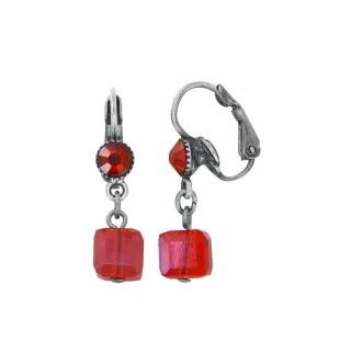 konplott - Ohrringe - Cubes rot/silver