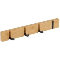 relaxdays Wandgarderobe Garderobenleiste mit klappbaren Haken, 4 Haken