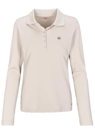 CLARINA - NOS Poloshirt, 1/1 Arm, uni 246 stein - Gr. - 36
