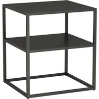 en.casa Beistelltisch, »Raahe« mit Ablage aus Stahl 50 x 45 x 40 cm Schwarz