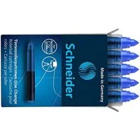 SCHNEIDER Tintenroller Schneider One Change 185403 BLAU, Packung mit 5 Stück