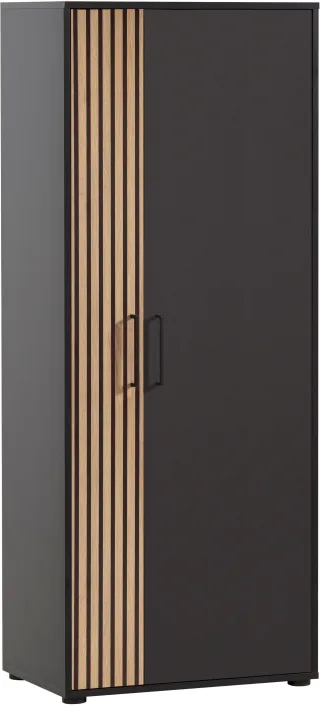 welltime Aktenschrank "Hank, MADE IN GERMANY, Breite 65 cm" Linke Tür mit Akustikprint, Metallbeschläge, Softclose-Funktion