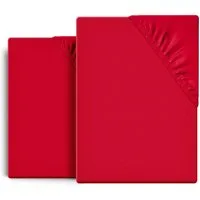 Beautex Spannbettlaken 2er Set Spannbetttuch Bettlaken Premium Baumwolle Jersey 160g/m², Jersey, Gummizug: rundum, (2 Stück)