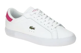 Lacoste SFA0086_B53 Powercourt Women Sneaker Wei?/Pink Echtleder Textil Gummi...