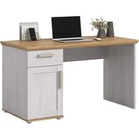 Home affaire Schreibtisch COSENZA, Breite 134 cm, 1 Tür, 1 Schubkasten, 2 Fächer (in Landhausoptik, mit weiteren Artikel der Serie kombinierbar), Bürotisch, Computertisch, Laptoptisch, Home-Office