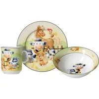 Ritzenhoff & Breker Kindergeschirr-Set Hoftiere (3-tlg), 1 Personen, Porzellan, im Geschenkkarton
