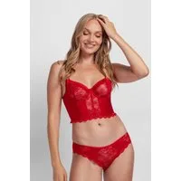 Dorina Bustier Hasina mit zarter Spitze und glänzendem Satin, verstellbare Träger