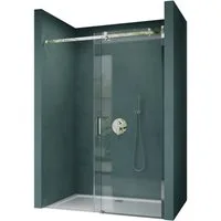 Mai & Mai Dusch-Schiebetür Nischentür Schiebetür Duschkabine Duschabtrennung 8mm ESG NANO T04, 100x195 cm