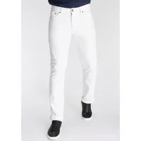 DELMAO Stretch-Jeans "Reed" gerader Beinschnitt, Used-Look-Waschung, niedrige Leibhöhe