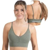 Smilodox Sport-BH Batik Acid Vera Scrunch, Seamless Push Up BH verstellbare Träger Crop Top Bra ohne Bügel Atmungsaktiv Herausnehmbare Cups Sport Yoga