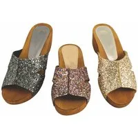 Linea Scarpa Linea Scarpa Panaji Holzclogs Pantoletten echtes Leder Damen schwarz Schlappen