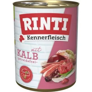 RINTI Kennerfleisch Nassfutter Hund, Adult, Dose, Kalb 24x800 g