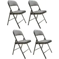 HTI-Living Klappstuhl Klappstuhl 4er Set Grau (Set, 4 St), Küchenstuhl gepolstert Saalstuhl