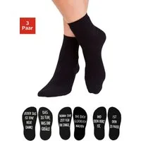 Arizona Kuschelsocken (Packung, 3-Paar) mit Antirutsch in Form eines Spruches