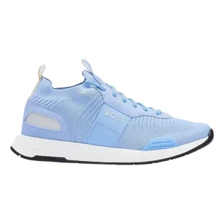 Boss - "Titanium" Logo Sneaker für Herren, Jerseyware (Pastellblau)