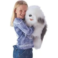 Folkmanis Handpuppen Handpuppe Folkmanis Hund Bobtail