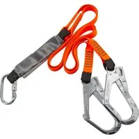 TRIZERATOP Fallschutz-Schlinge Sicherheitsdämpfer mit Doppelband und Karabinerhaken