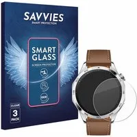 Savvies Displayschutzglas Schutzglas Panzer für Huawei Watch GT 4 (46mm), 3 Stück, Schutzfolie Display Schutz Glas Folie klar