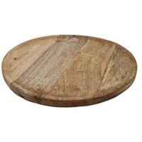 Spetebo Tablett Mango Holz Tablett massiv - Ø 38 cm, Mango Holz, (Stück, 1-tlg., Serviertablett), Deko Teller zum Präsentieren und Dekorieren