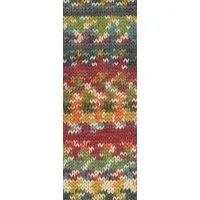 LANA GROSSA LANDLUST NATURWOLLE PRINT Häkelwolle, 85 m (50 Gramm), mehrfarbiges klassisches Wintergarn aus norwegischer Schurwolle