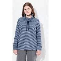 Ulla Popken Sweatshirt Sweatshirt Stehkragen Langarm Biobaumwolle