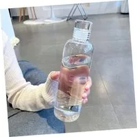 MORRENT Trinkflasche Transparente Trinkflasche Sport,Camping, Reise - Klarer Wasserbehälter