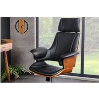 riess-ambiente Bürostuhl MANHATTAN natur / schwarz (Einzelartikel, 1 St), Kunstleder · drehbar · ergonomisch · mit Armlehne · höhenverstellbar
