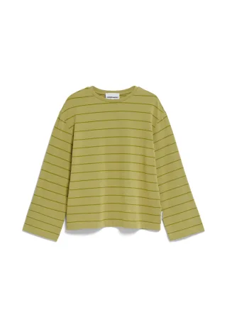 Armedangels - MARYNAA FINE STRIPE LONGSLEEVE new moss-dark moss - Gr. - M