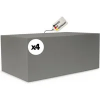 matches21 HOME & HOBBY Schaumgummi Blumen Steckmasse „trocken“ für Kunstblumen 4 Stk. grau, Steckschaum Ziegel für Blumen-Gestecke als Tisch-Deko Grab-Schmuck