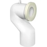 Bruckner Wandanschlussbogen WC-Bogen 90°, D. 110mm, Offset, ABS / weiß, Bruckner-159-316-0