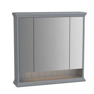 VitrA Valarte LED-Spiegelschrank 78 cm 3 Türen Grau Matt,62232 62232