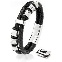 SERASAR Lederarmband Leder Herrenarmband "Spirit" (Klassisch, elegant, casual, 1-tlg), aus Echtleder, Länge durch extra Glied verstellbar