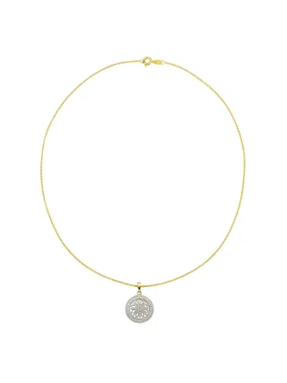 Diamonds by Ellen K. Halskette Silber 925 vergoldet mit 5x Diamant zus. 0,05ct.